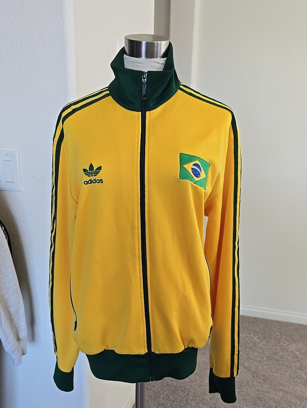 adidas Yellow & Green Brazil Flag Track Jacket